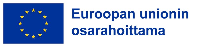 EU-lippu ja teksti: Euroopan Unioinin osarahoittama